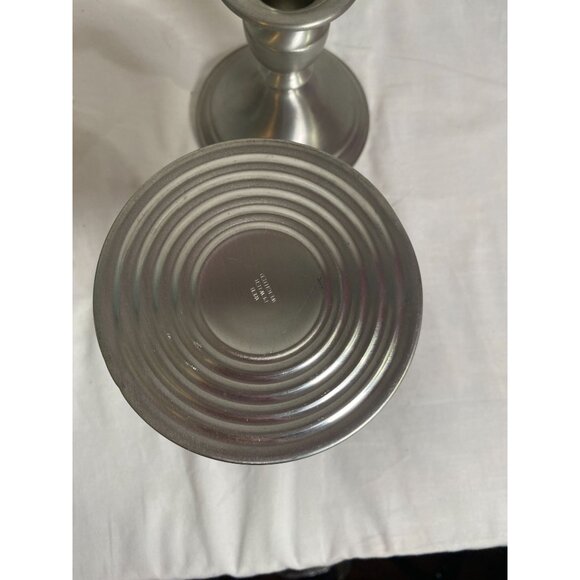 Web Pewter weighted candlestick holders set of 2 - Picture 6 of 7